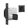fechadura porta de correr bater 1006 roseta quadrada classic black fosco stam 1