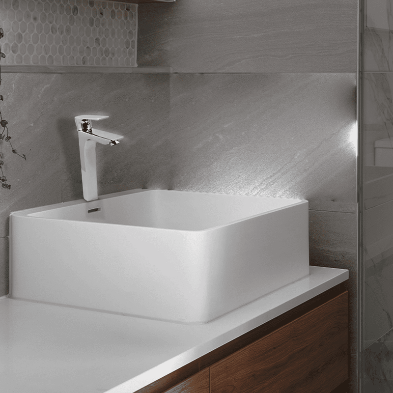 misturador monocomando lavatorio mesa square bica alt banheiro torneira talita